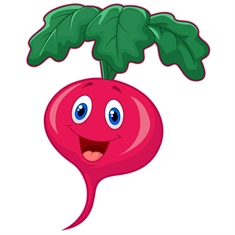 Radish Classroom Vegetable Transparent Sticker